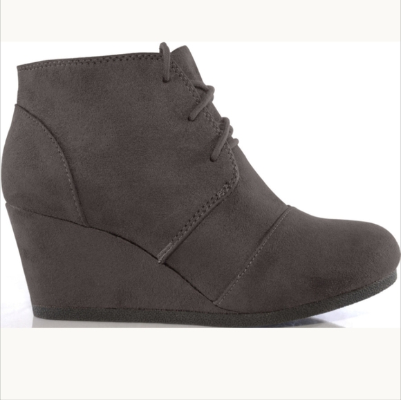 MARCOREPUBLIC Wedge Charcoal Gray Boots / Bootie Size 5 - Picture 3 of 10